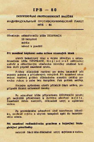 IPB-80 Individuálny Protichemický Balíček