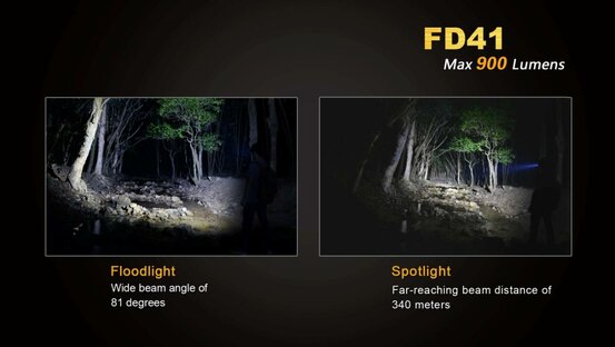 Baterka ZOOM Fenix FD41 + USB nabíjateľný akumulát