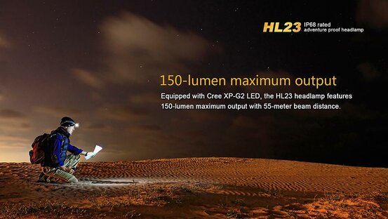 Čelovka Fenix HL23 oranžovo-čierna (150lm)