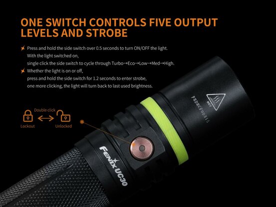 Taktická baterka UC30 XP-L nabíjateľná (1000lm)