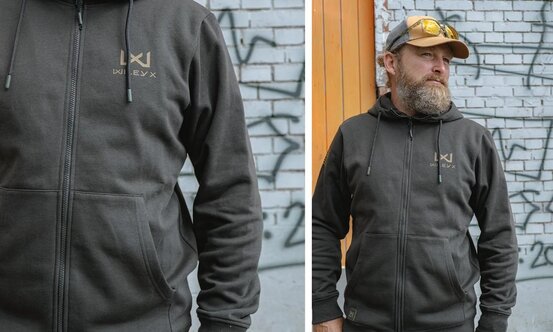 Mikina Wiley X Urban Zip Hoodie OD green