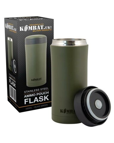 Kombat UK Ammo Flask rozsdamentes acél vizespalack olívazöld