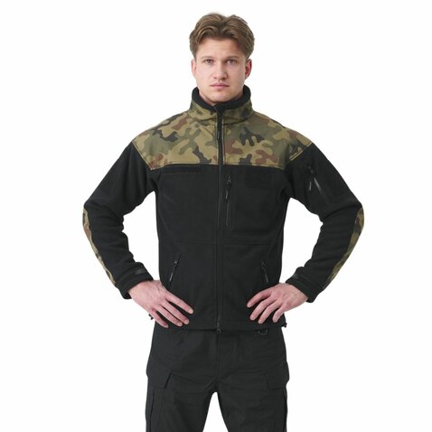 Helikon Infantry fleece dzseki PL woodland / fekete