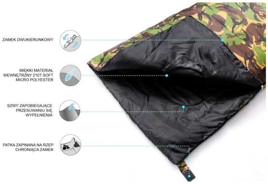 Spací vak DREAMER L Meteor camo