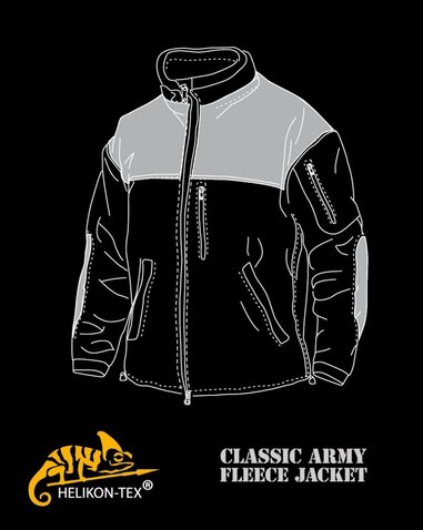 Bunda fleece Helikon Classic Army čierna