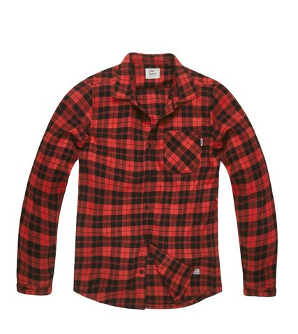 Flanelová košeľa Vintage Industries Riley Red Chec