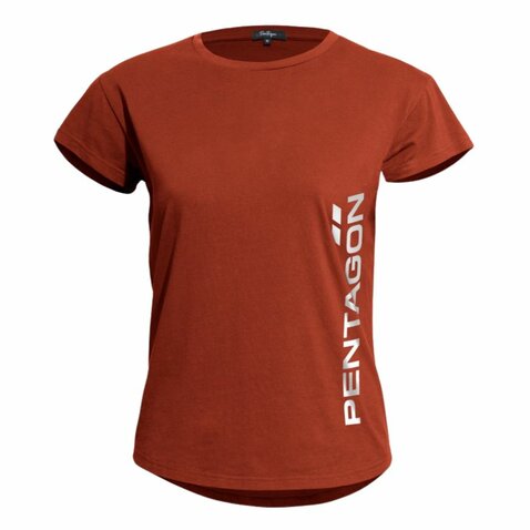 Pentagon Vertical női póló Maroon Red