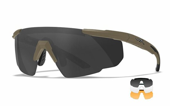WileyX Saber Advanced taktikai szemüveg Tan smoke/clear/rust