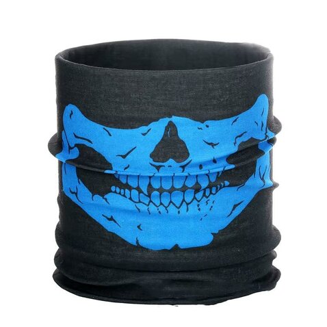 Multifunkciós sál Skull fekete-kék