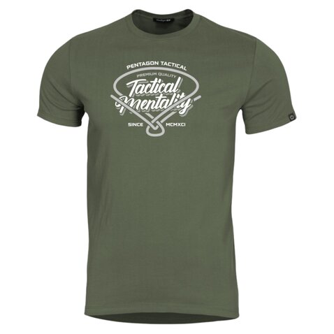 Pentagon Ageron Tactical Mentality póló olívazöld