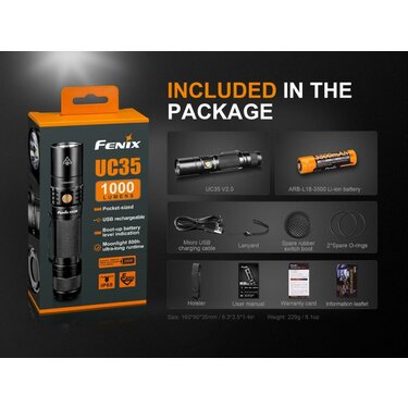Taktická baterka UC35 XP-L nabíjateľná (1000lm)