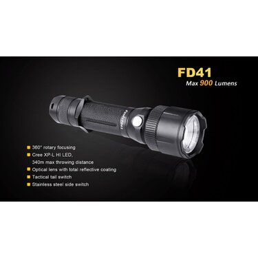 Baterka ZOOM Fenix FD41 + USB nabíjateľný akumulát