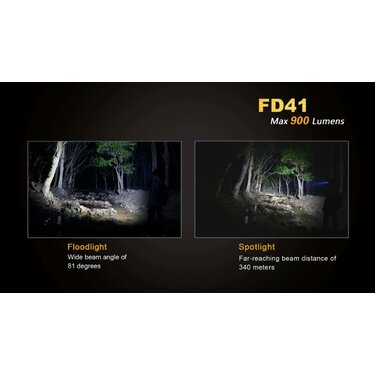 Baterka ZOOM Fenix FD41 + USB nabíjateľný akumulát