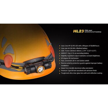 Čelovka Fenix HL23 oranžovo-čierna (150lm)