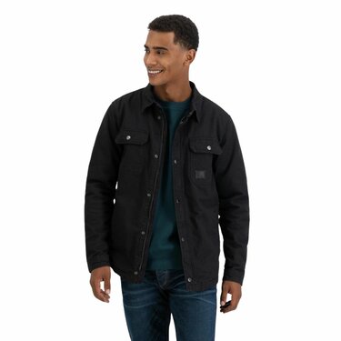 Bunda Vintage Industries Dean Sherpa čierna