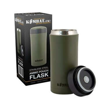 Kombat UK Ammo Flask rozsdamentes acél vizespalack olívazöld