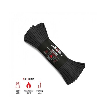 Gordian 550 paracord zsinór 4mm/15m fekete