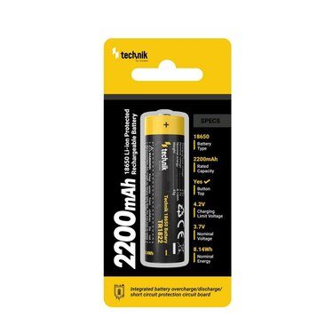 Technik 18650 TR1822 2200mAh 3,7V B1 akkumulátor