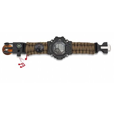 Barbaric 6in1 survival digi paracord óra coyote