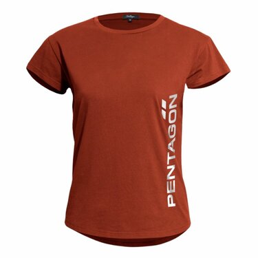 Pentagon Vertical női póló Maroon Red