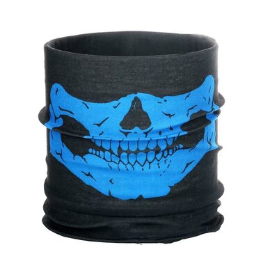 Multifunkciós sál Skull fekete-kék