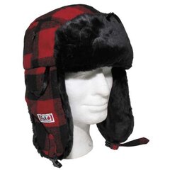 Lumberjack szőrmesapka piros-fekete