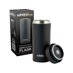 Kombat UK Ammo Flask rozsdamentes acél vizespalack fekete