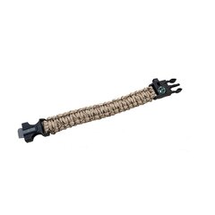 Paracord karkötő tűzgyújtóval/síppal/iránytűvel camo