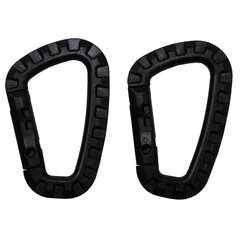 D-alakú műanyag karabiner 7mm x 8,5cm (2db) fekete