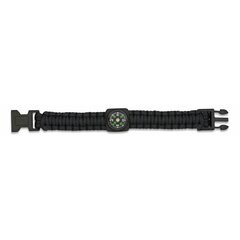 Paracord karkötő iránytűvel fekete