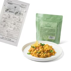 MRE készétel láng nélküli ételmelegítővel currys csirke rizzsel