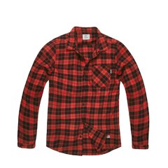 Vintage Industries Riley Red Check flanel ing