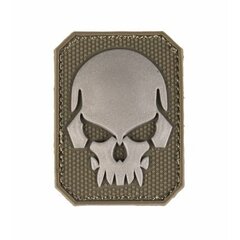 Skull 3D tépőzáras felvarró olívazöld