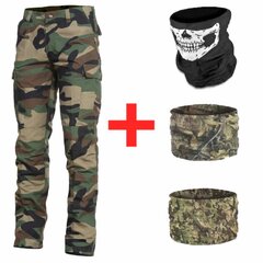 Pentagon BDU 2.0 nadrág woodland + 3x Többfunkciós kendő