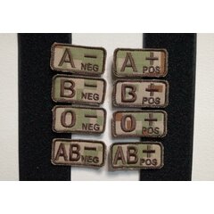Vércsoport felvarró vz. 07 sivatag (velcro)