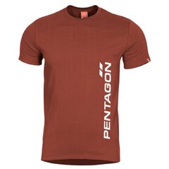 Pentagon Vertical póló maroon red